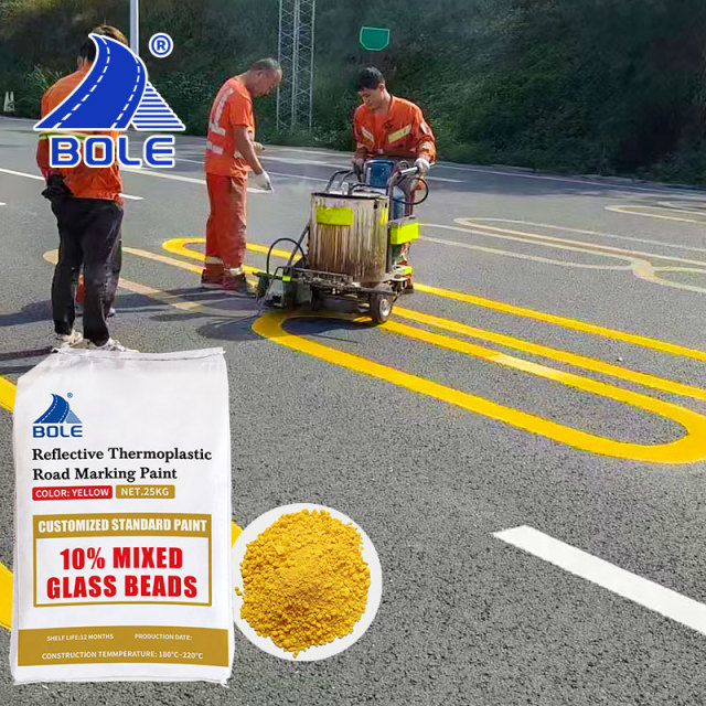 Professional manufacturer yellow and white high reflective traffic paint thermoplastic melt road marking paint
