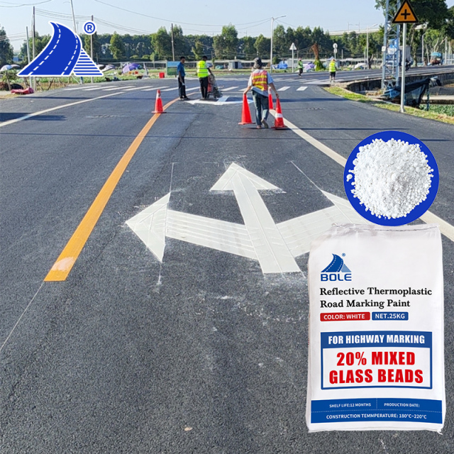 Yellow and white reflective traffic paint thermoplastic road marking reflective thermoplastic road paint