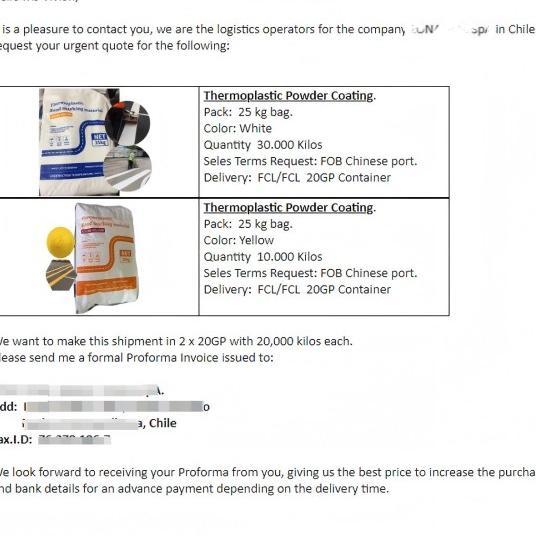 Emergency inquiry for thermoplastic road paint