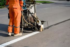 Thermoplastic Road Marking Materials in Action &ndash; High-quality, durable road marking paint being applied to a highway surface.