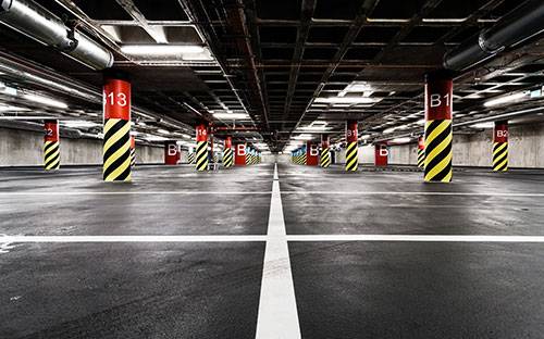 Peinture thermoplastique pour marquage routier dans un parking
