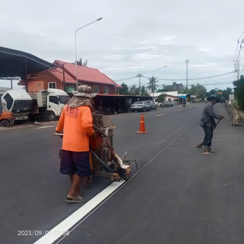 white thermoplastic road marking paint