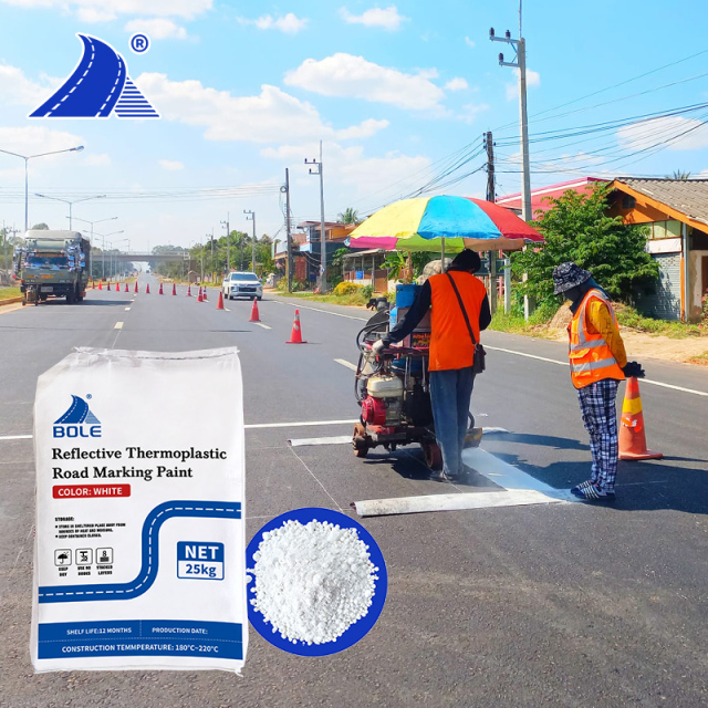 White Thermoplastic Road Marking Paint and Packaging Bags  in the Philippines