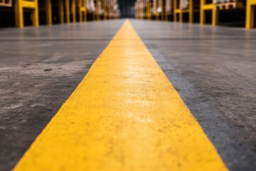 BOLE BM-100  Yellow Two-Component Road Marking Paint application