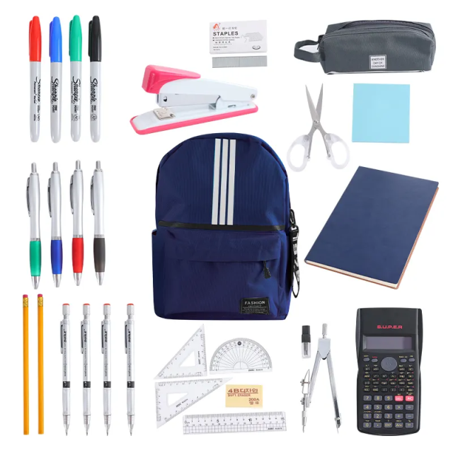 Back to School Pink Kit Great Bundle Includes Several Essentials School Supplies Stationery Set for Girls