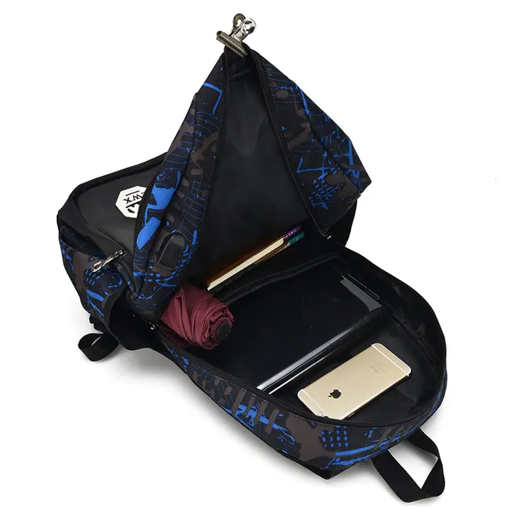 New Men's Bag Korean Style Fashion Student Schoolbag Backpack Three-piece Casual Travel & Outdoor Hiking Backpack