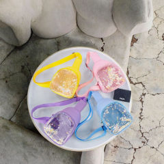 Hot New Cute Girls Chest Bag Custom Fanny Pack Waist Bag Kids Waist Shiny PVC Simple Belt Bag Fanny Pack Kids