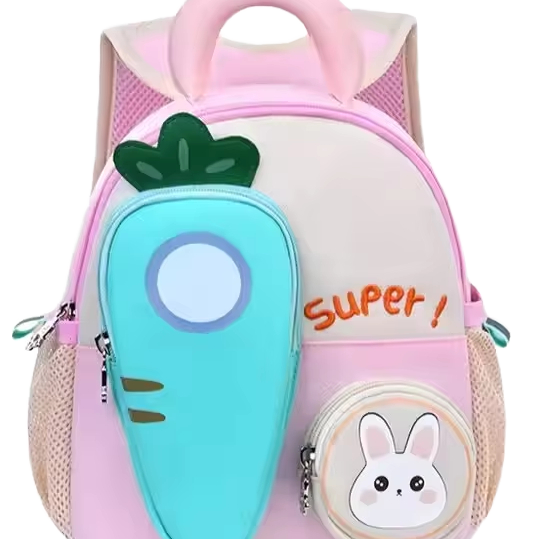 Ultra Lightweight Large Capacity Carrot School Backpack New Kindergarten Mochila Escolar with Ridge Load Reduction Protection