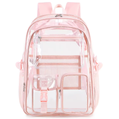 Hotselling Clear Heavy Duty PVC Transparent Cheap Fashion Student Schoolbag Children Backpack Bagpack Kids School Bags