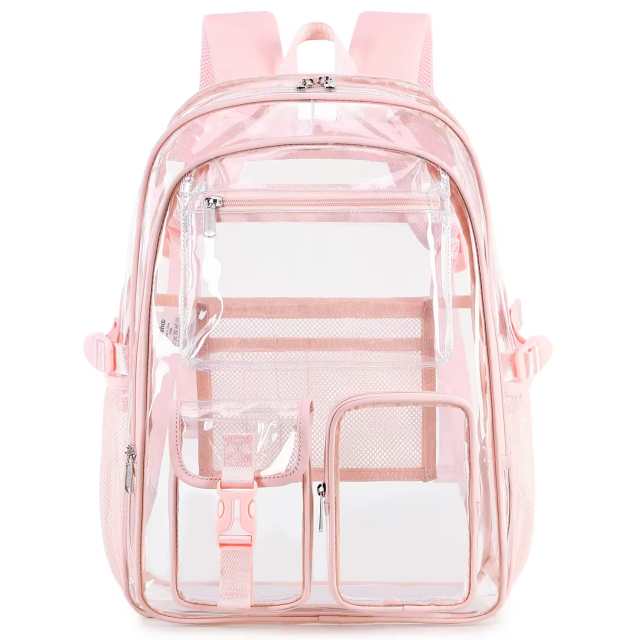 Hotselling Clear Heavy Duty PVC Transparent Cheap Fashion Student Schoolbag Children Backpack Bagpack Kids School Bags