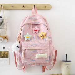 Customized Besder Solid Color Casual Bag Middle School Student Backpack Unisex Backpack