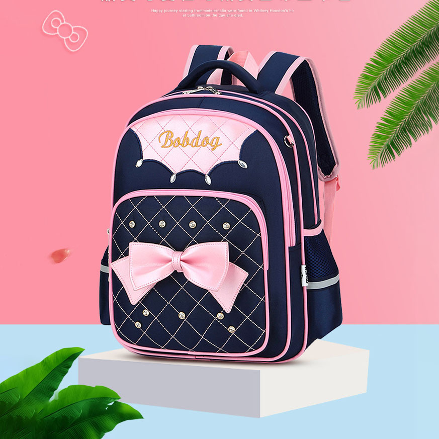 Waterproof Trolley Kids School Bags with Wheels Chinese Factory Custom Logo 6-12 Years Old Diamond Girls Primary School 20-35L