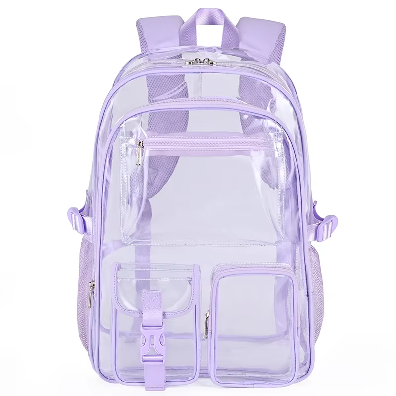 Hotselling Clear Heavy Duty PVC Transparent Cheap Fashion Student Schoolbag Children Backpack Bagpack Kids School Bags