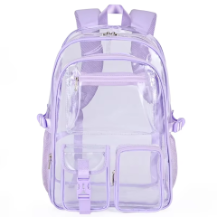 Hotselling Clear Heavy Duty PVC Transparent Cheap Fashion Student Schoolbag Children Backpack Bagpack Kids School Bags