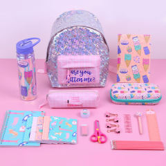 Back to School Pink Kit Great Bundle Includes Several Essentials School Supplies Stationery Set for Girls