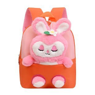 Hot Manufacturer Wholesale Cute Cartoon Doll Pink Rabbit Plush Small Backpack Animal Toy School Bags