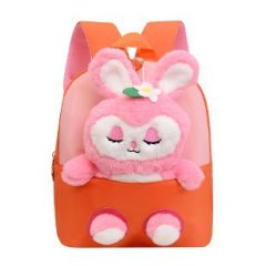 Hot Manufacturer Wholesale Cute Cartoon Doll Pink Rabbit Plush Small Backpack Animal Toy School Bags