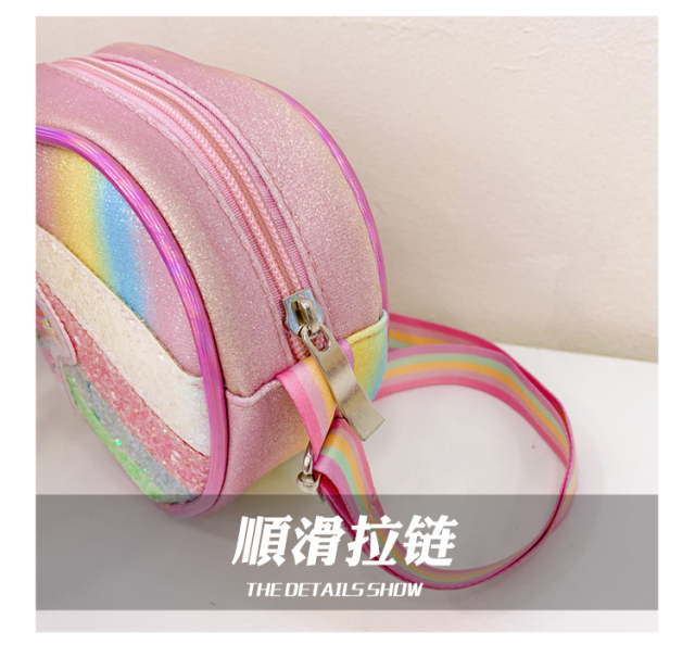 Hot New Promotional Children's Waterproof Crossbody Bag Candy Color Fashion Coin Purse with Zipper Closure for Girls