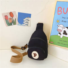 Hot Children's Casual Nylon Zipper Crossbody Bags Boys and Girls Embroidered Letter Shoulder Chest Bag