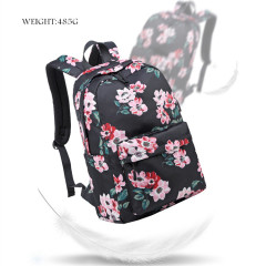 Personalised School Bags with Lunch Box Black Flower Backpack Bulk Character Satchel