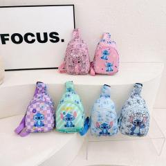 Hot Lovely Cartoon Stitch Chest Bag High Quality Children's Bags Kids Gifts Snack Toys Phone Wallet Anti-Lost Shoulder Bags