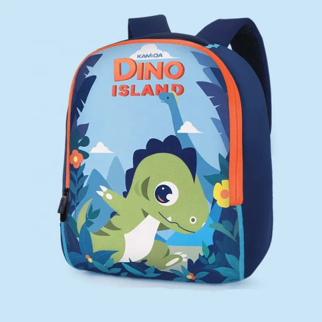 Customized Children School Bag Kindergarten Boy Cartoon Dinosaur Bag 3-8 Years Old Children SBR Diving Material Backpack