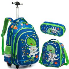 Wholesale Child Luggage Travel Bags Primary School Trolley Bag Boys and Girls Cartoon Printed Backpack