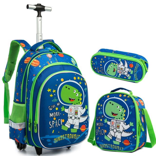 Wholesale Child Luggage Travel Bags Primary School Trolley Bag Boys and Girls Cartoon Printed Backpack