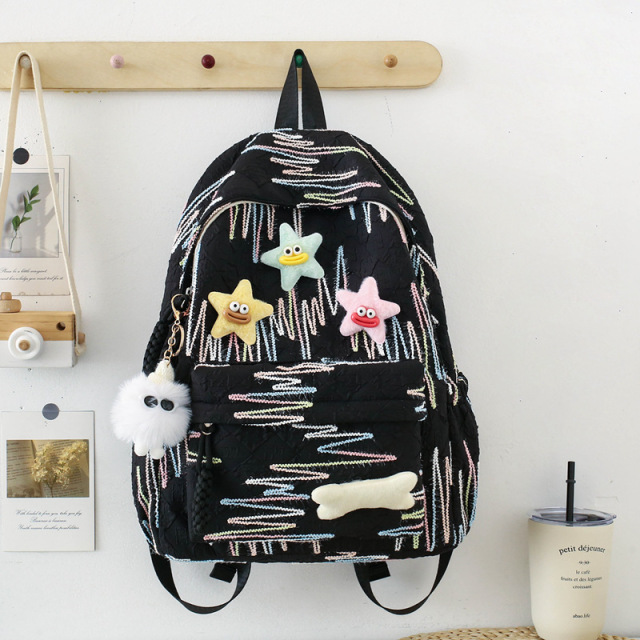 Customized Besder Solid Color Casual Bag Middle School Student Backpack Unisex Backpack