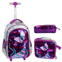 Wholesale Child Luggage Travel Bags Primary School Trolley Bag Boys and Girls Cartoon Printed Backpack