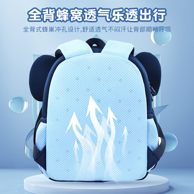 Handmade 3D Cartoon Zoo Animal Prints Backpack Fashionable Kids' Personalized Cute Design Backpack
