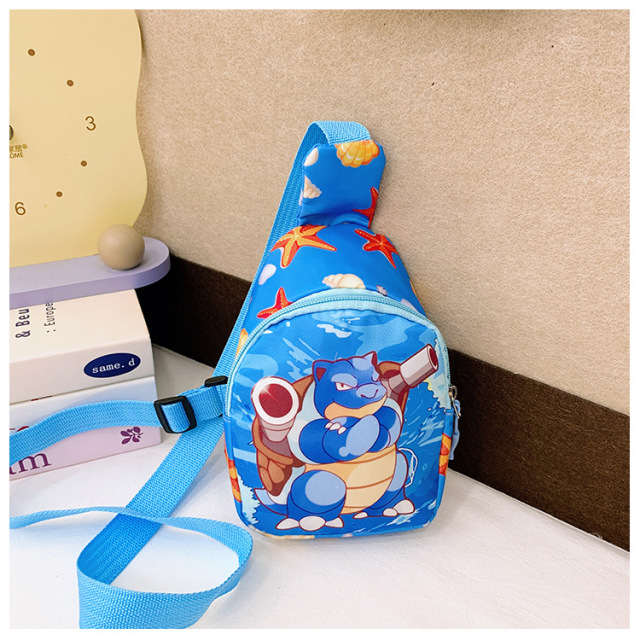 Hot Children Chest Pack Cartoon Anime Cute Poke Mon Pikachu Charmander Messenger Bags Waterproof Travel Crossbody Bags
