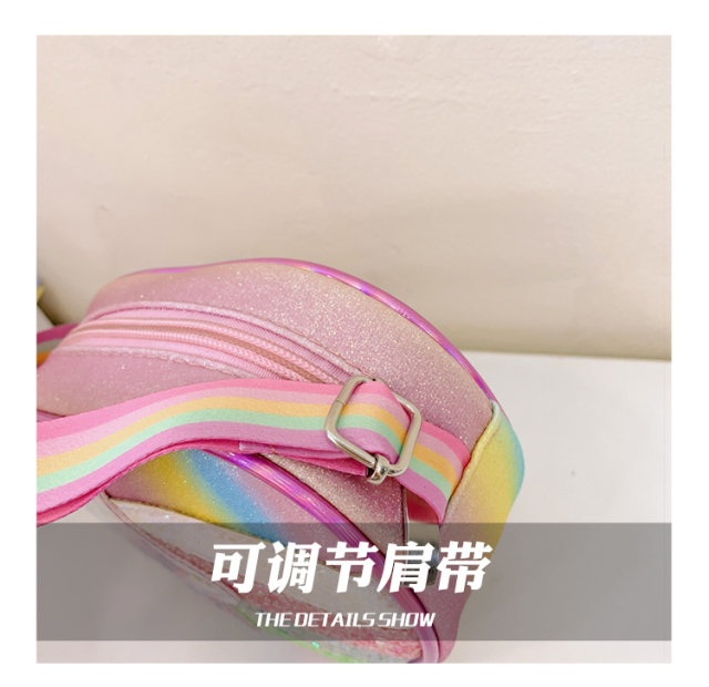 Hot New Promotional Children's Waterproof Crossbody Bag Candy Color Fashion Coin Purse with Zipper Closure for Girls
