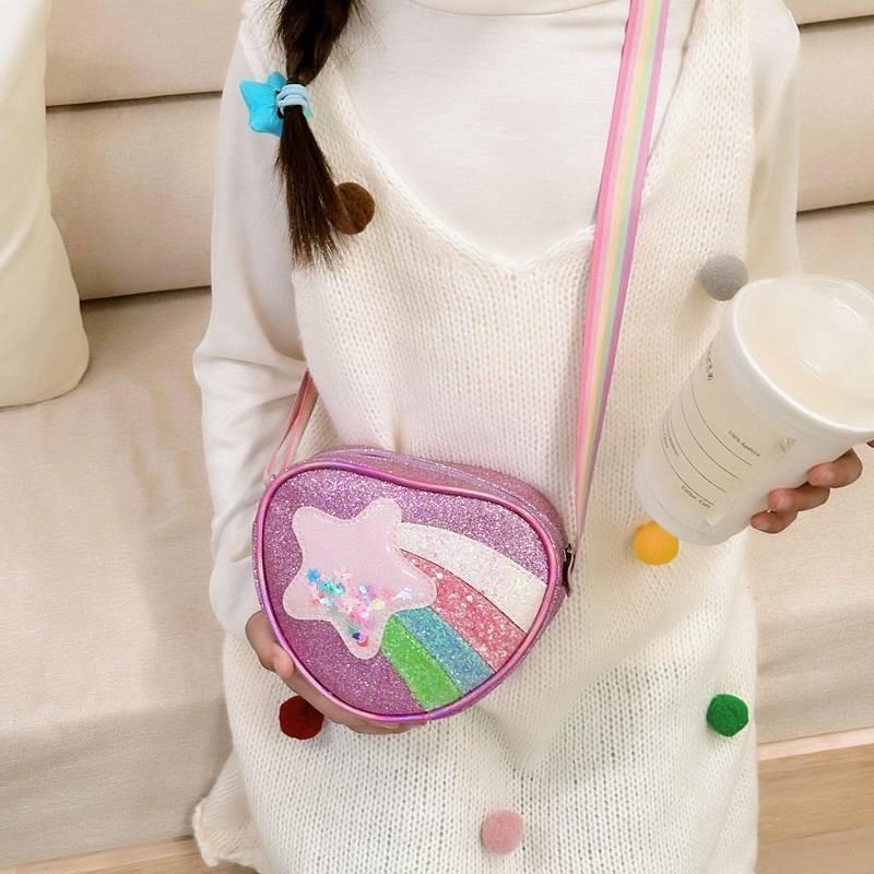 Hot New Promotional Children's Waterproof Crossbody Bag Candy Color Fashion Coin Purse with Zipper Closure for Girls