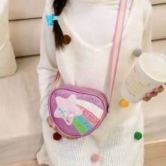 Hot New Promotional Children's Waterproof Crossbody Bag Candy Color Fashion Coin Purse with Zipper Closure for Girls