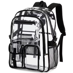 Hotselling Clear Heavy Duty PVC Transparent Cheap Fashion Student Schoolbag Children Backpack Bagpack Kids School Bags