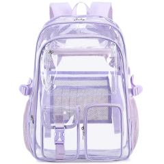 Hotselling Clear Heavy Duty PVC Transparent Cheap Fashion Student Schoolbag Children Backpack Bagpack Kids School Bags