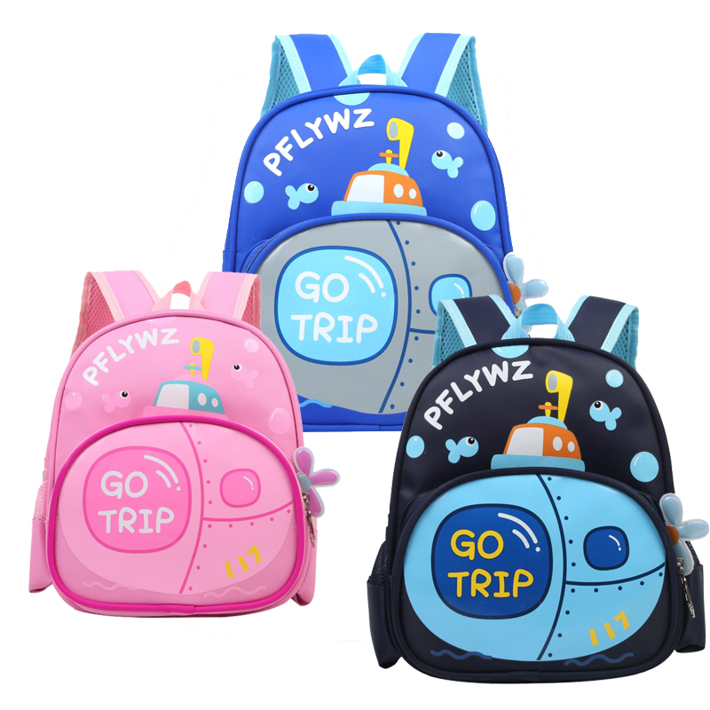 Custom New Fashion Kids Stationery Backpack Durable Canvas Cartoon School Bags for Teens