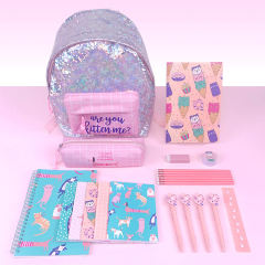 Back to School Pink Kit Great Bundle Includes Several Essentials School Supplies Stationery Set for Girls