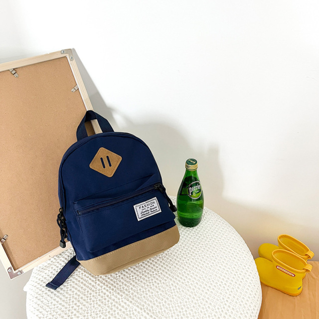 Hot New Children's Canvas Backpack Internet Popular Korean Style Kindergarten Trendy Schoolbag Boys and Girls Small Backpack