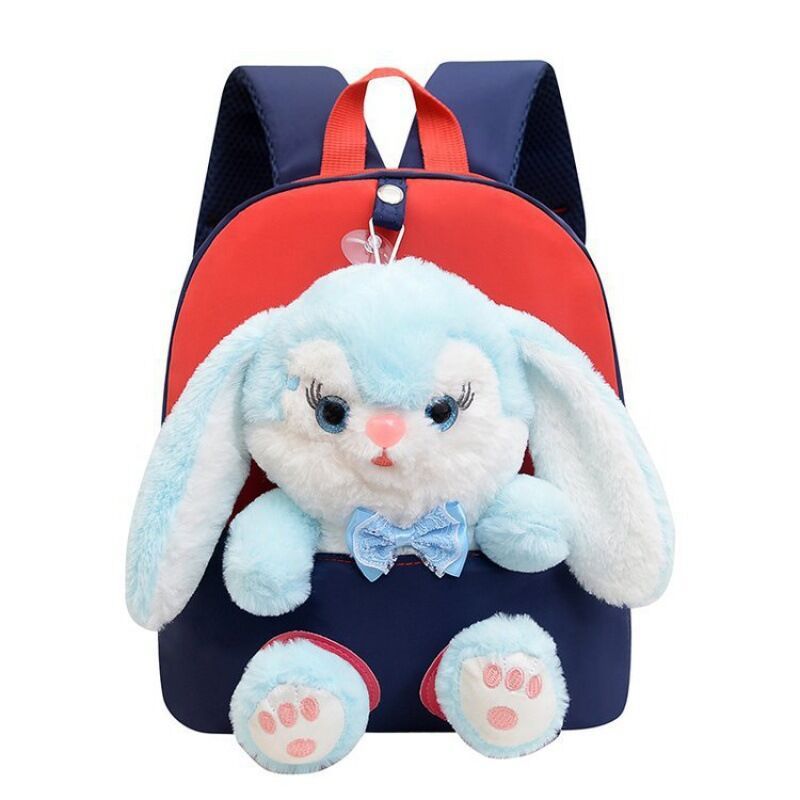 Hot Manufacturer Wholesale Cute Cartoon Doll Pink Rabbit Plush Small Backpack Animal Toy School Bags