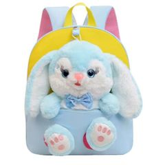 Hot Manufacturer Wholesale Cute Cartoon Doll Pink Rabbit Plush Small Backpack Animal Toy School Bags