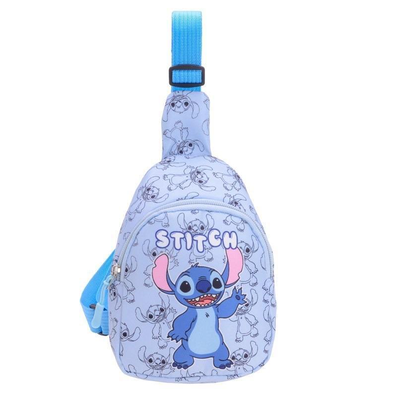 Hot Lovely Cartoon Stitch Chest Bag High Quality Children's Bags Kids Gifts Snack Toys Phone Wallet Anti-Lost Shoulder Bags