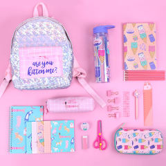 Back to School Pink Kit Great Bundle Includes Several Essentials School Supplies Stationery Set for Girls
