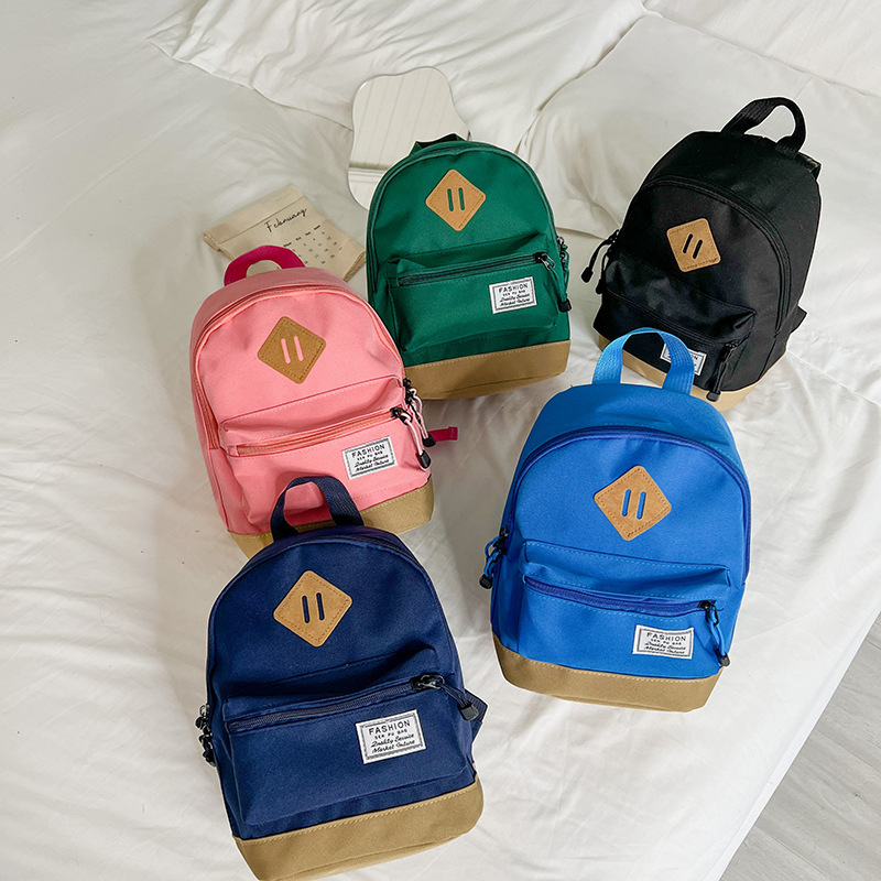 Hot New Children's Canvas Backpack Internet Popular Korean Style Kindergarten Trendy Schoolbag Boys and Girls Small Backpack