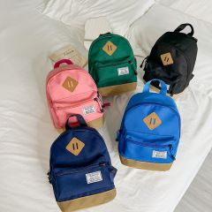 Hot New Children's Canvas Backpack Internet Popular Korean Style Kindergarten Trendy Schoolbag Boys and Girls Small Backpack