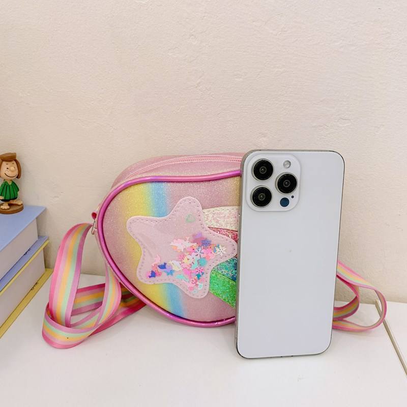 Hot New Promotional Children's Waterproof Crossbody Bag Candy Color Fashion Coin Purse with Zipper Closure for Girls