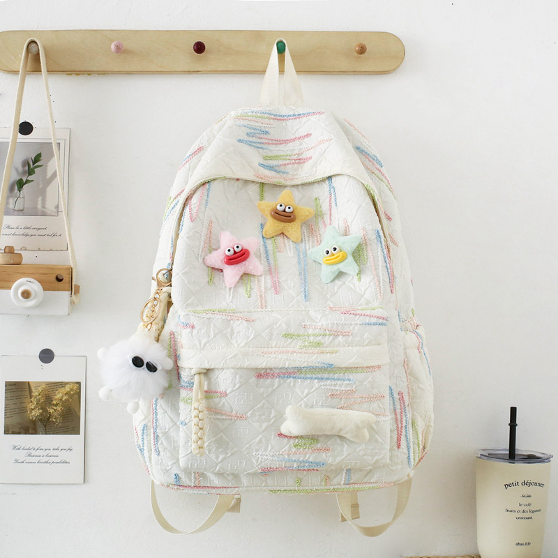Customized Besder Solid Color Casual Bag Middle School Student Backpack Unisex Backpack