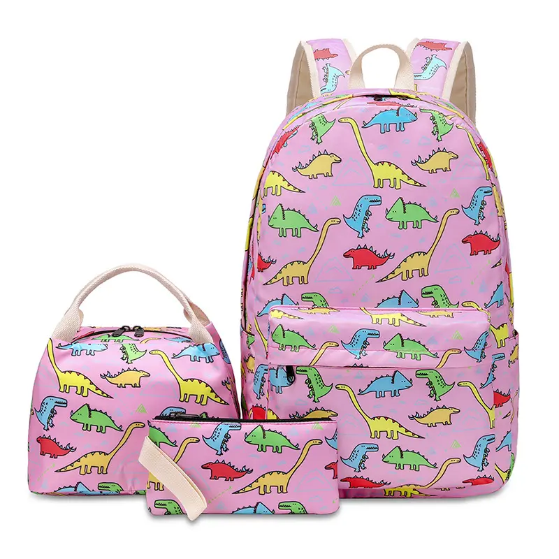 Wholesale Waterproof School Bag Set Kids Bagpack 3-piece Backpack With Lunch Bag for Boys Teenagers