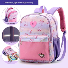 Kids School Bags Children Cute Backpack Print Resistant Sweet Dinosaur Unicorn Cartoon Unisex Women's Backpacks Western Backpack